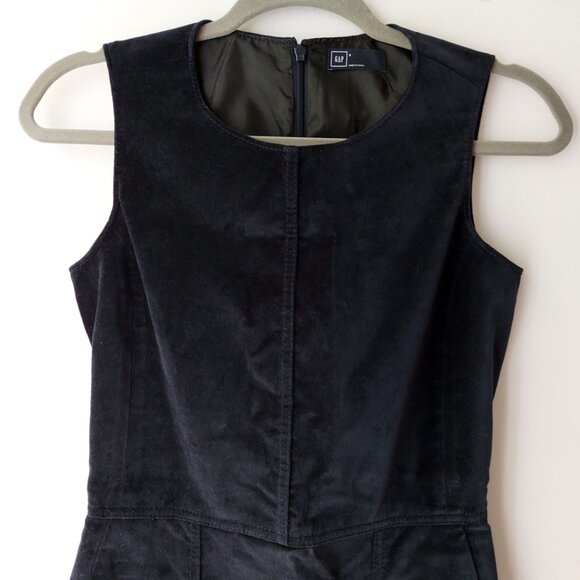 NWOT Navy Blue Cotton Velvet Shift Dress 0 Christmas Parties - Picture 4 of 8